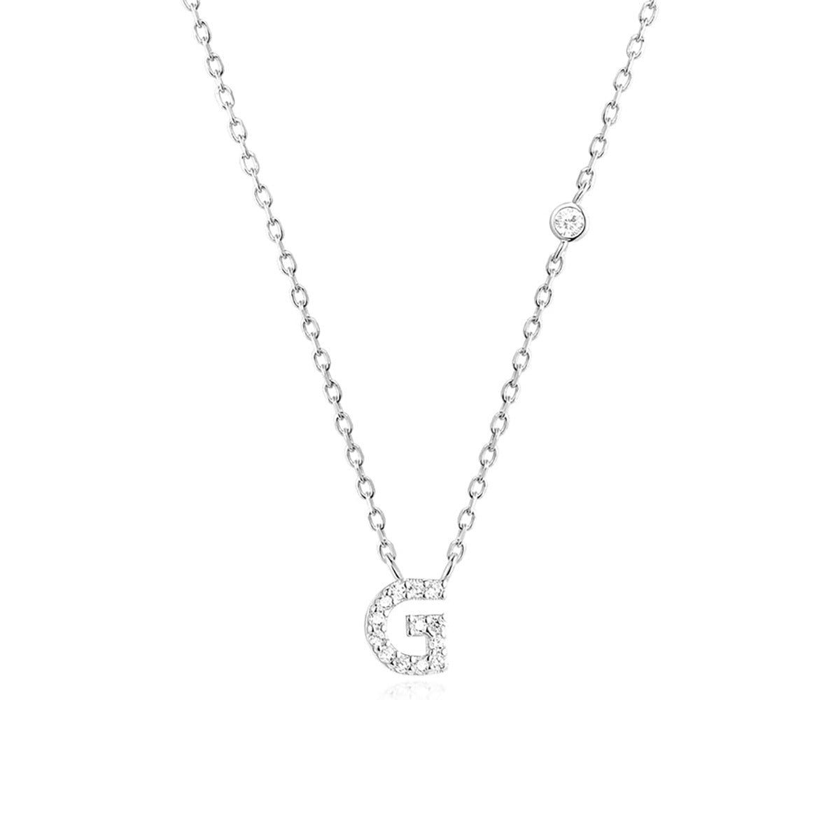 Luxury Gold & Silver A-Z Initial Necklace Dazzling CZ Pendant for Women