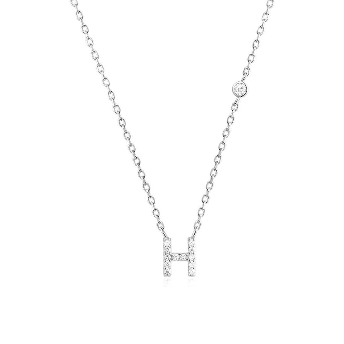 Luxury Gold & Silver A-Z Initial Necklace Dazzling CZ Pendant for Women