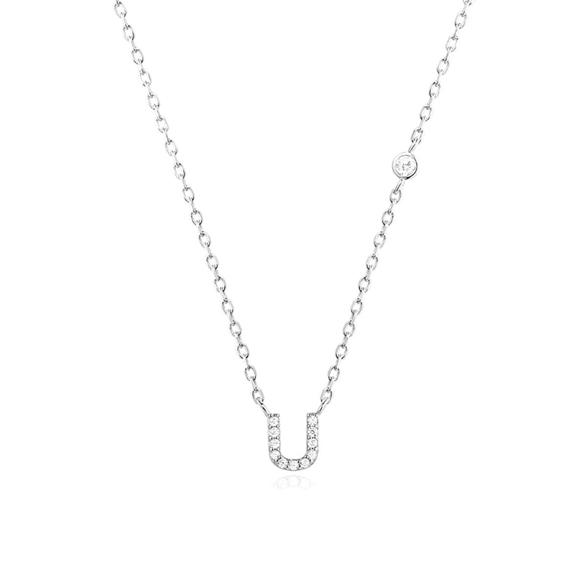 Luxury Gold & Silver A-Z Initial Necklace Dazzling CZ Pendant for Women