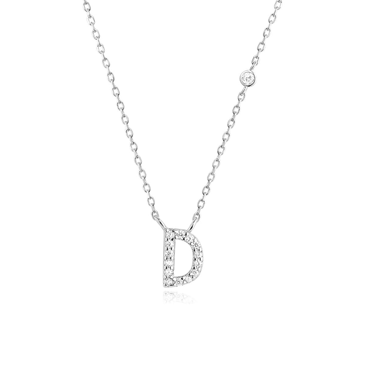 Luxury Gold & Silver A-Z Initial Necklace Dazzling CZ Pendant for Women
