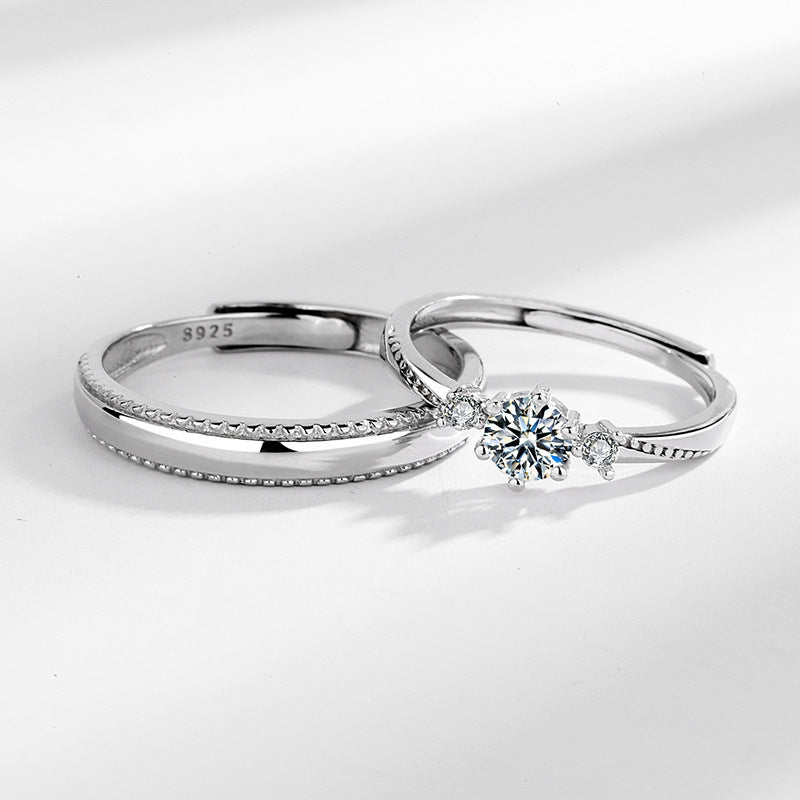 Love At First Sight Diamond-Set Couple Rings A Symbol of Eternal Love