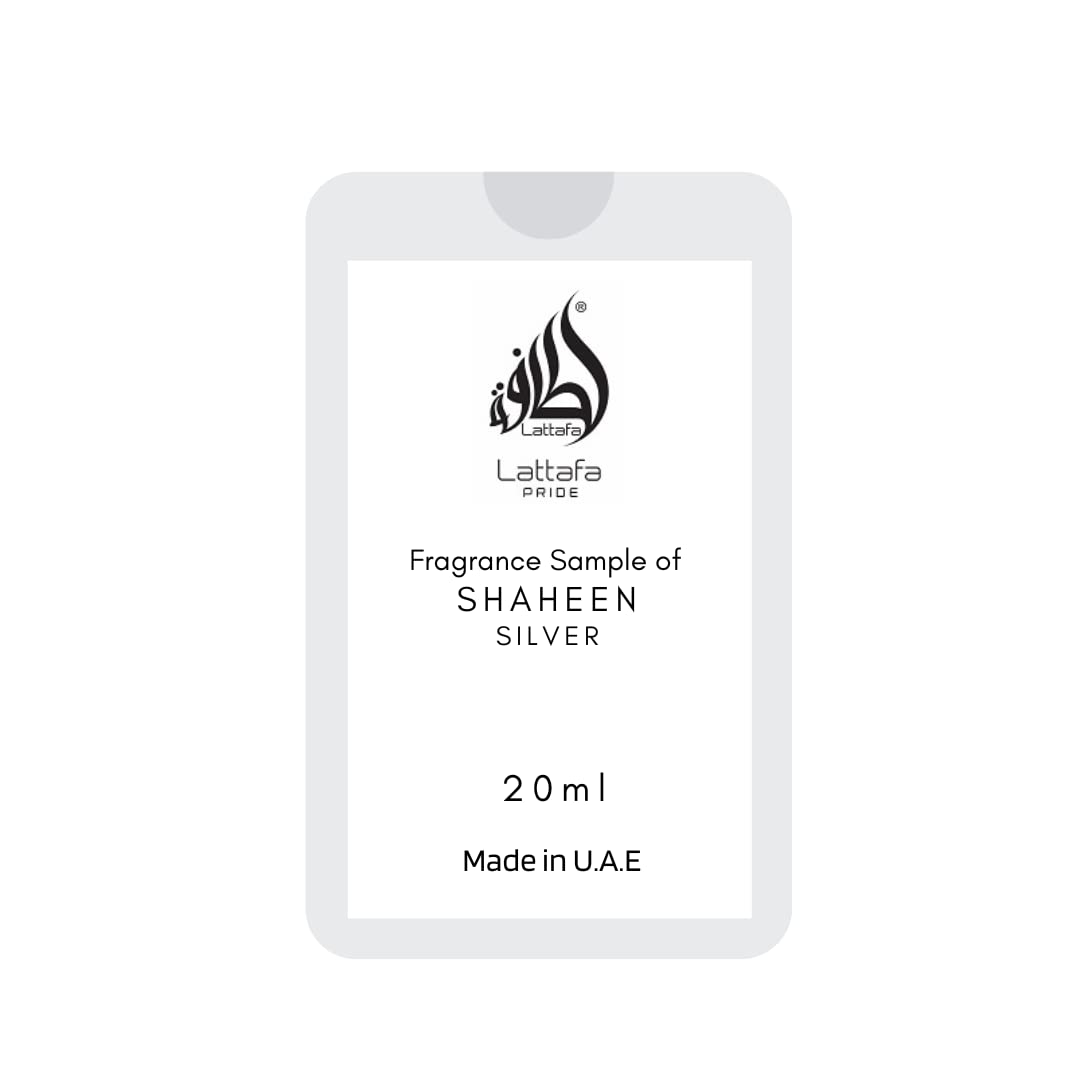 Lattafa Pride Shaheen Silver Eau de Parfum (EDP) Travel Size Spray - 20ml (0.67 OZ), Unisex Fragrance for Men & Women