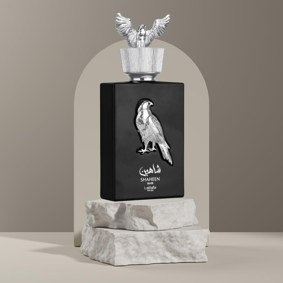 Lattafa Pride Shaheen Silver Eau de Parfum (EDP) Travel Size Spray - 20ml (0.67 OZ), Unisex Fragrance for Men & Women