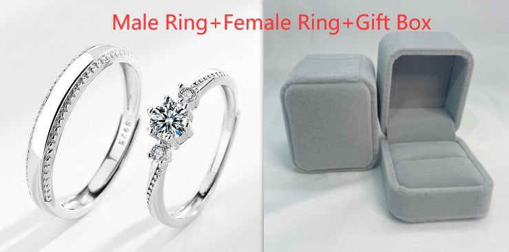 Love At First Sight Diamond-Set Couple Rings A Symbol of Eternal Love