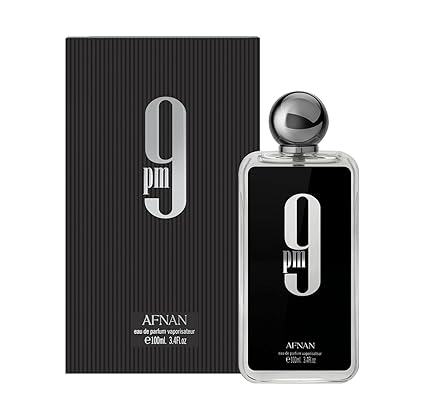 Afnan 9 Pm Eau De Parfum Spray for Men, 3.4 Ounce