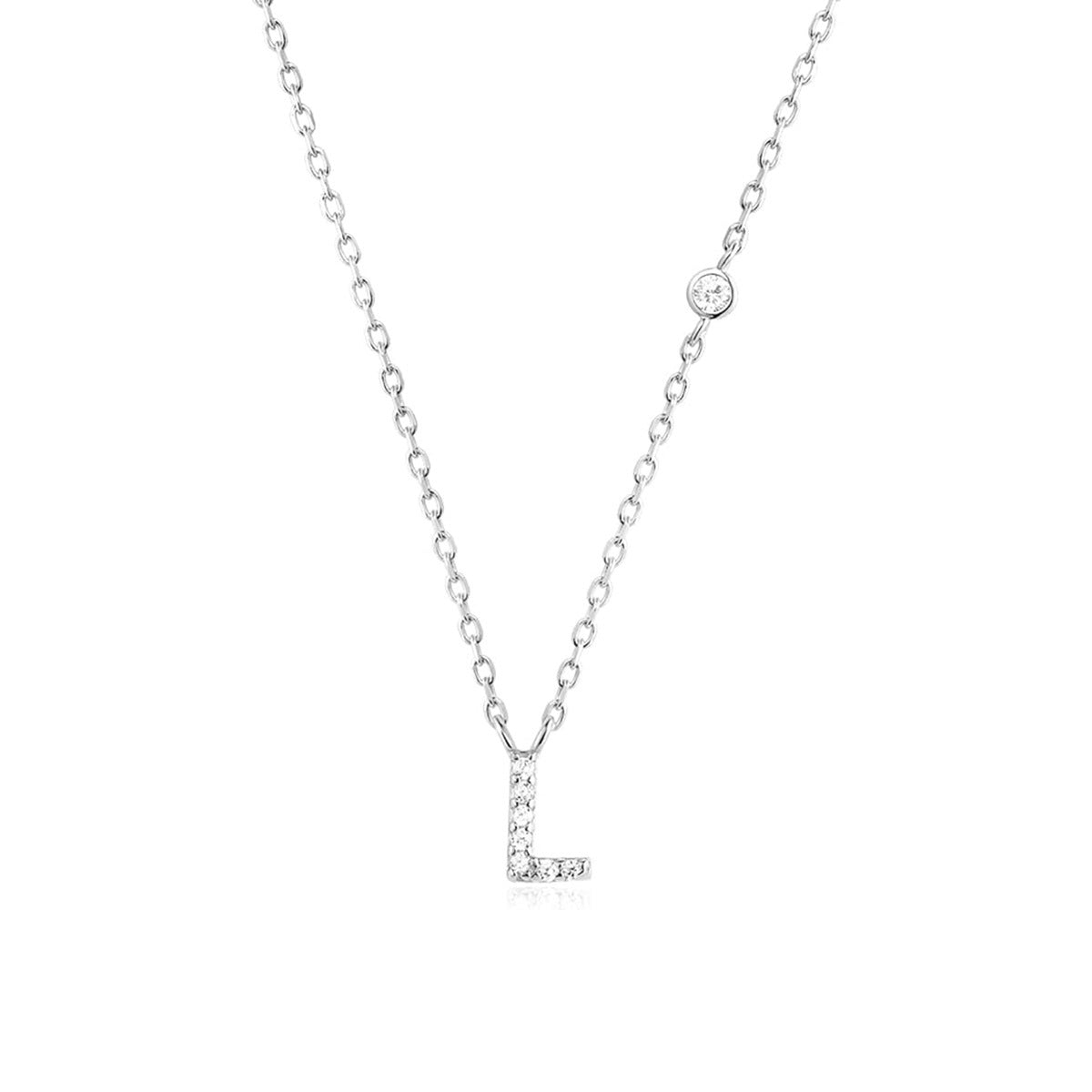 Luxury Gold & Silver A-Z Initial Necklace Dazzling CZ Pendant for Women