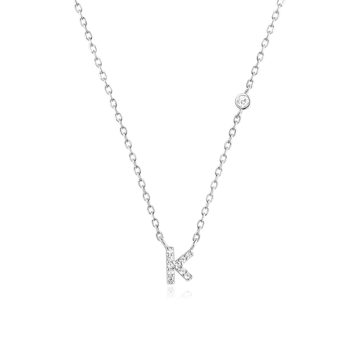 Luxury Gold & Silver A-Z Initial Necklace Dazzling CZ Pendant for Women