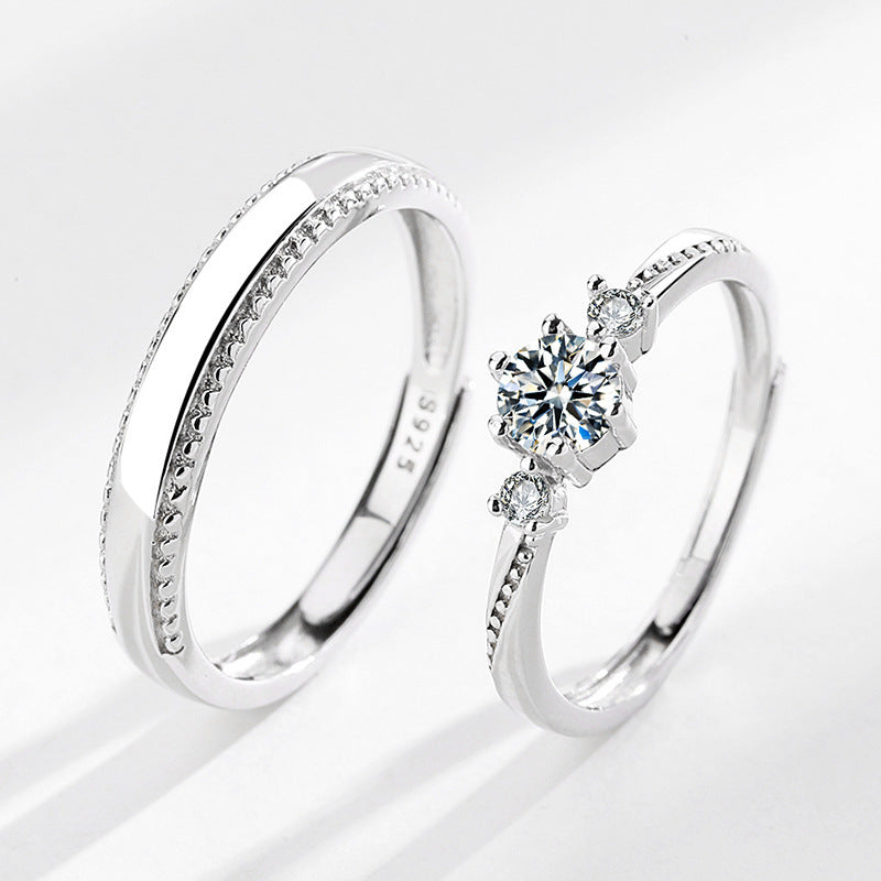 Love At First Sight Diamond-Set Couple Rings A Symbol of Eternal Love
