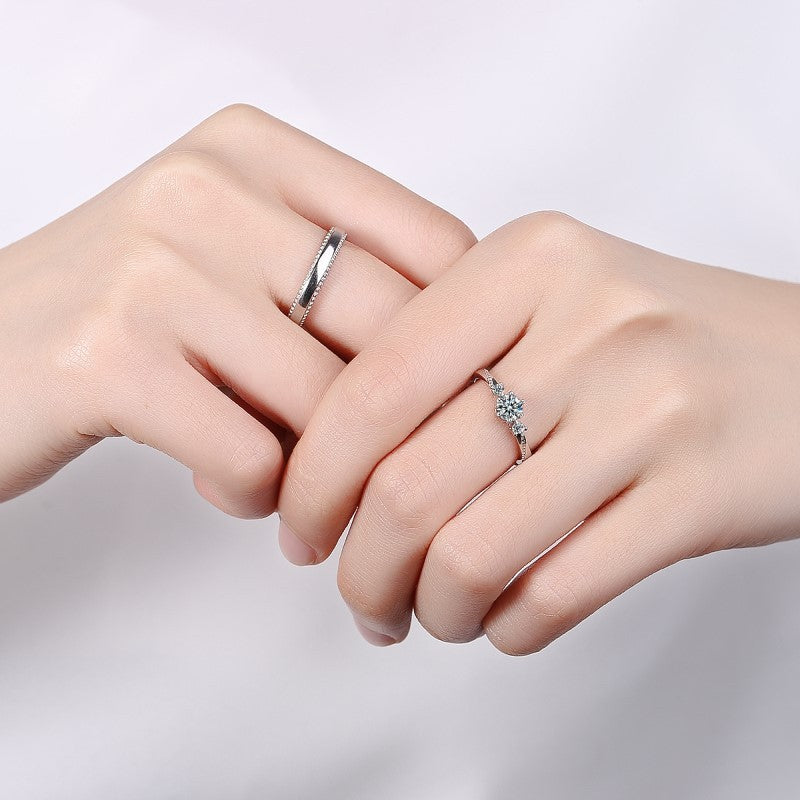 Love At First Sight Diamond-Set Couple Rings A Symbol of Eternal Love
