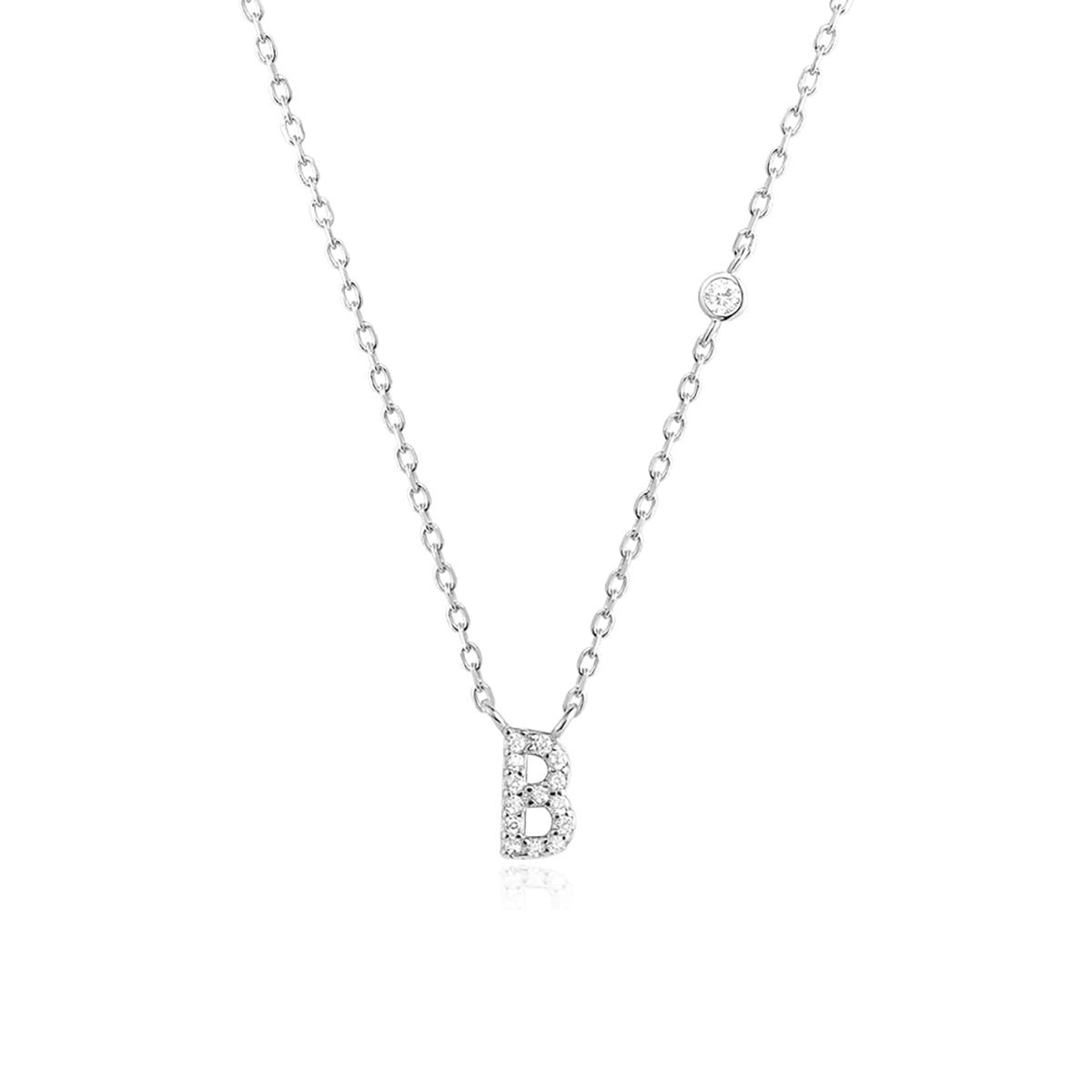 Luxury Gold & Silver A-Z Initial Necklace Dazzling CZ Pendant for Women