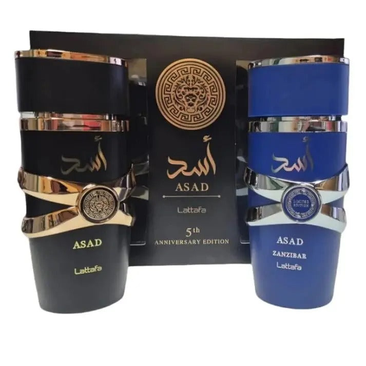 lattafa 5th anniversary limited edition Asad+Asad zanzibar combo
