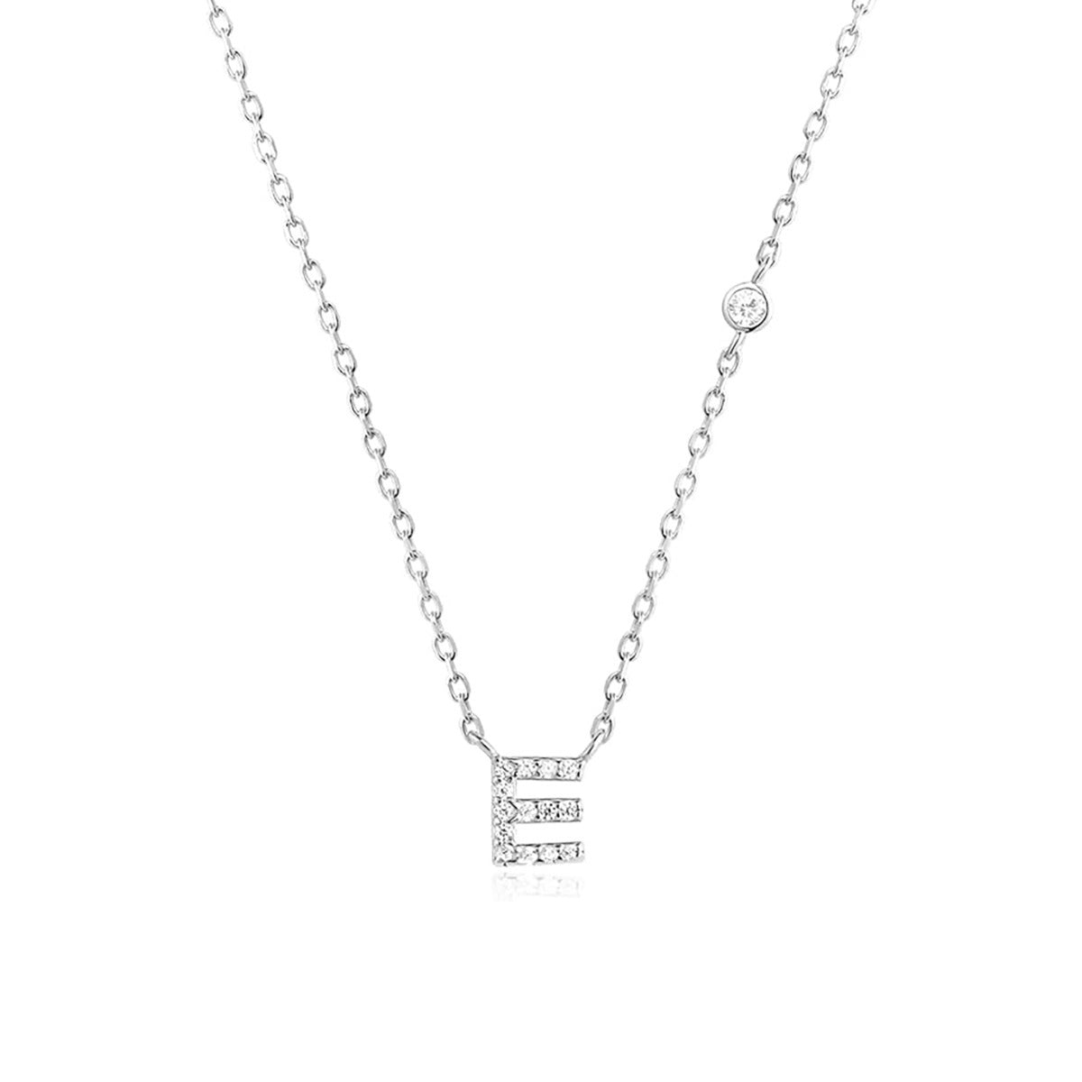 Luxury Gold & Silver A-Z Initial Necklace Dazzling CZ Pendant for Women