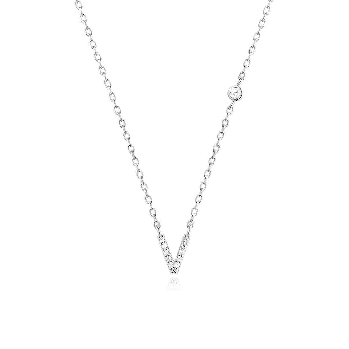 Luxury Gold & Silver A-Z Initial Necklace Dazzling CZ Pendant for Women