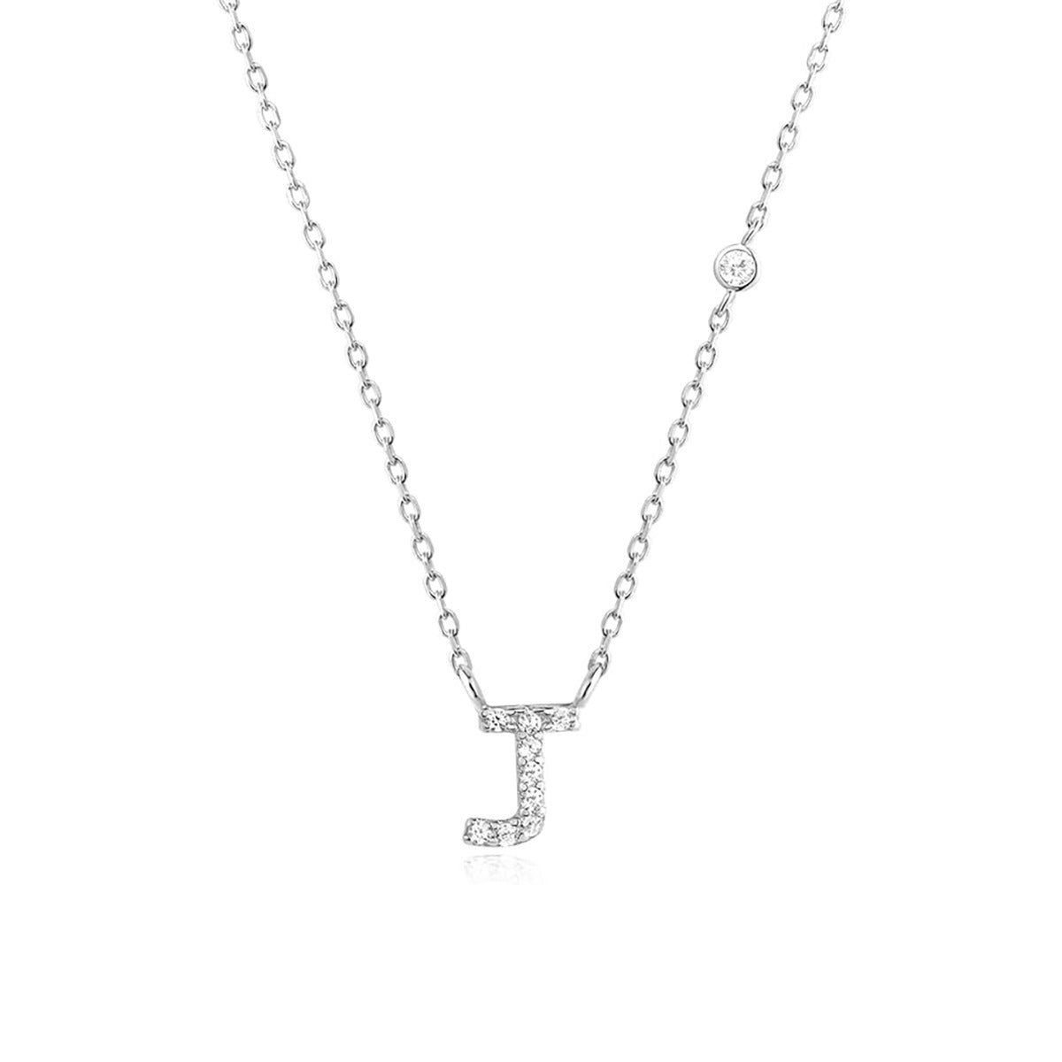 Luxury Gold & Silver A-Z Initial Necklace Dazzling CZ Pendant for Women