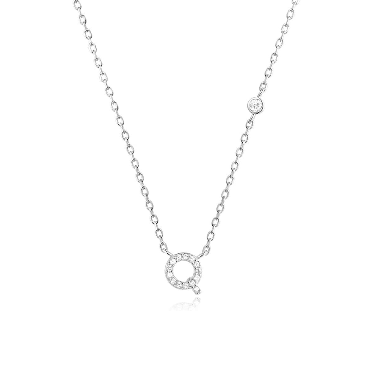 Luxury Gold & Silver A-Z Initial Necklace Dazzling CZ Pendant for Women