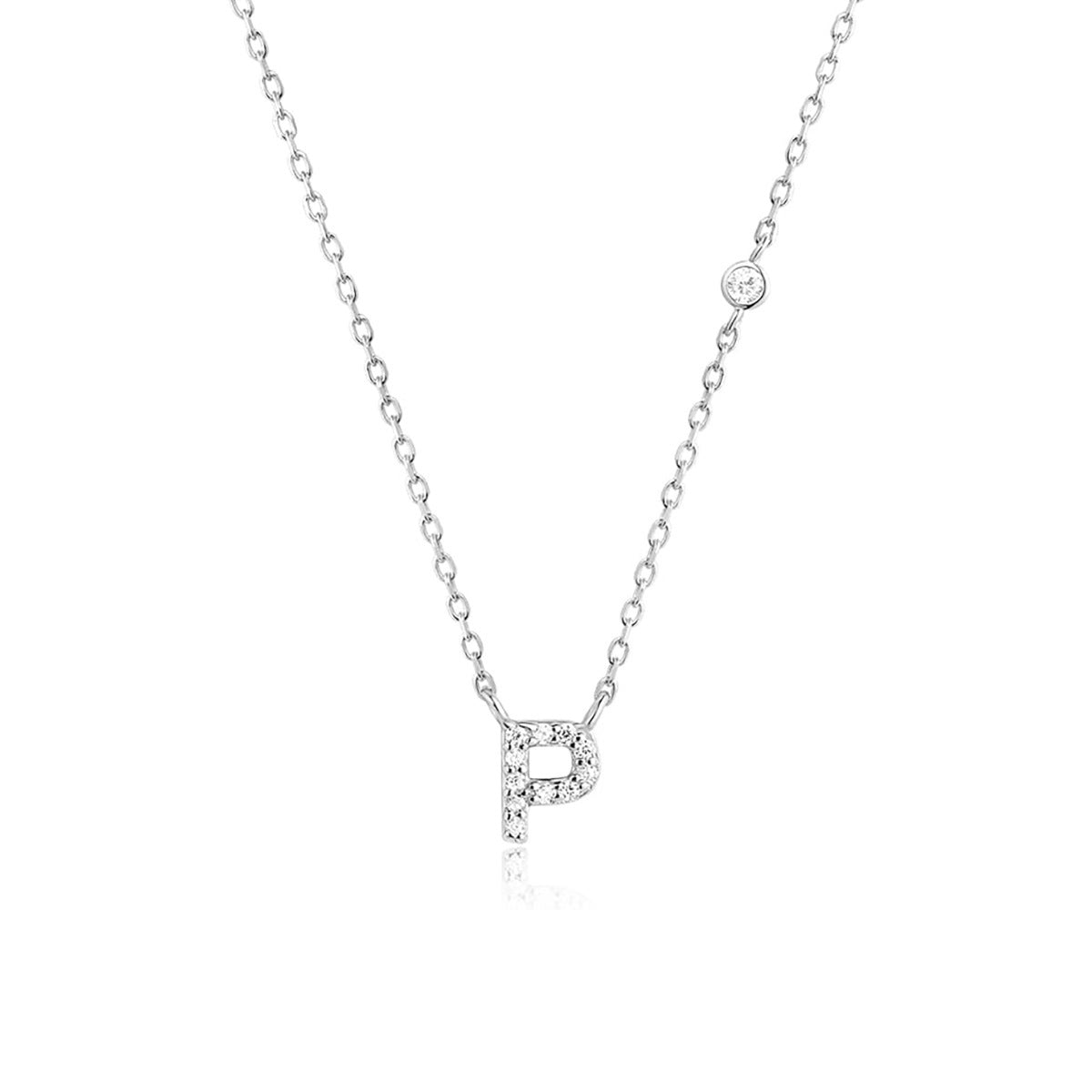 Luxury Gold & Silver A-Z Initial Necklace Dazzling CZ Pendant for Women