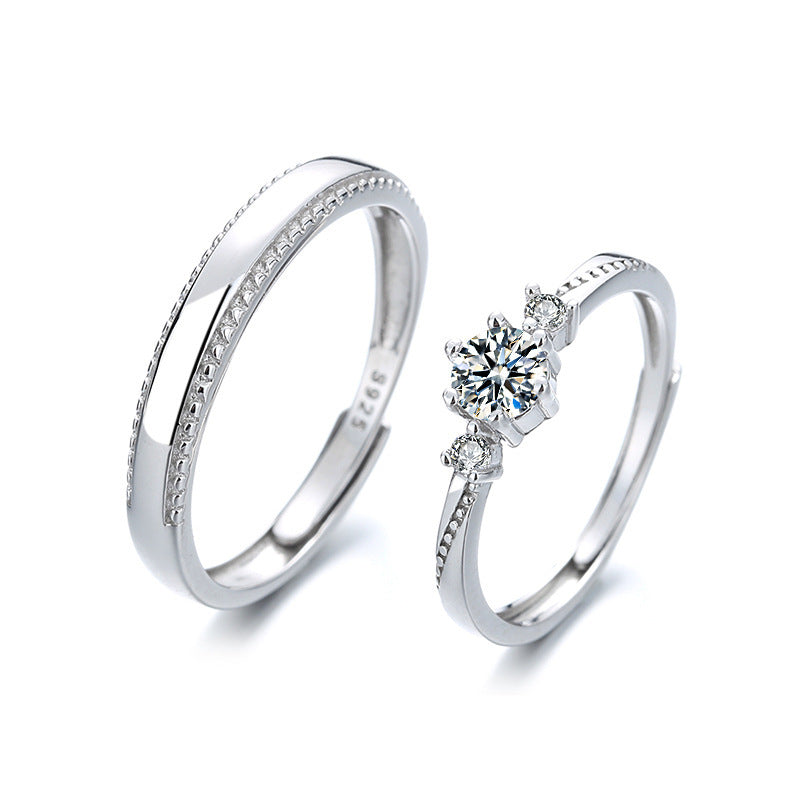 Love At First Sight Diamond-Set Couple Rings A Symbol of Eternal Love
