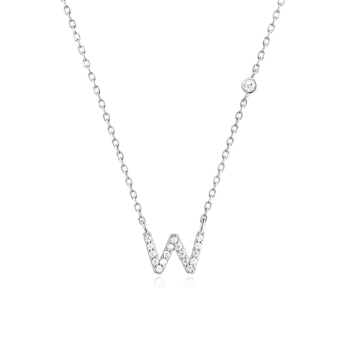 Luxury Gold & Silver A-Z Initial Necklace Dazzling CZ Pendant for Women