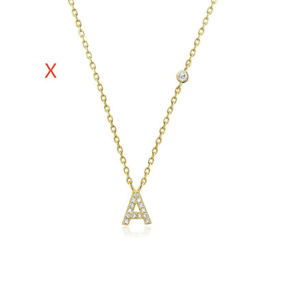 Luxury Gold & Silver A-Z Initial Necklace  Dazzling CZ Pendant for Women