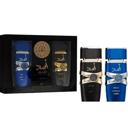 lattafa 5th anniversary limited edition Asad+Asad zanzibar combo