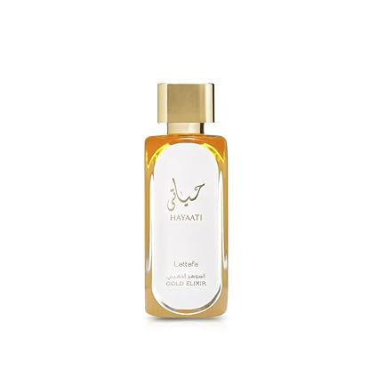 Lattafa Hayaati Gold Elixir Eau De Parfum Spray for Unisex, 3.4 Ounce