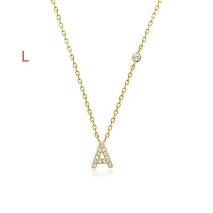 Luxury Gold & Silver A-Z Initial Necklace  Dazzling CZ Pendant for Women