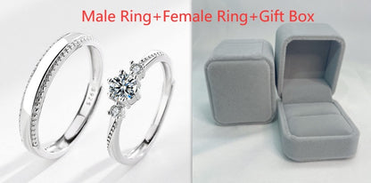 Love At First Sight Diamond-Set Couple Rings A Symbol of Eternal Love