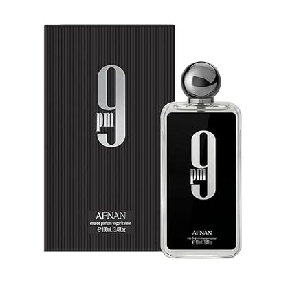 Afnan 9 Pm Eau De Parfum Spray for Men, 3.4 Ounce