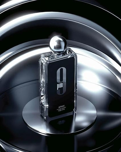 Afnan 9 Pm Eau De Parfum Spray for Men, 3.4 Ounce