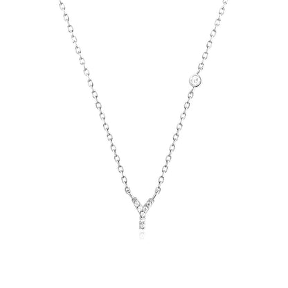 Luxury Gold & Silver A-Z Initial Necklace  Dazzling CZ Pendant for Women