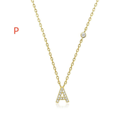 Luxury Gold & Silver A-Z Initial Necklace  Dazzling CZ Pendant for Women