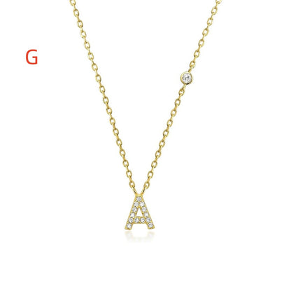 Luxury Gold & Silver A-Z Initial Necklace  Dazzling CZ Pendant for Women