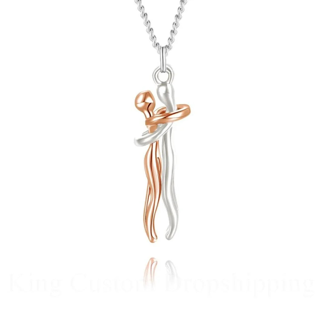 Hug Couples Necklace A Symbol of Love & Connection!