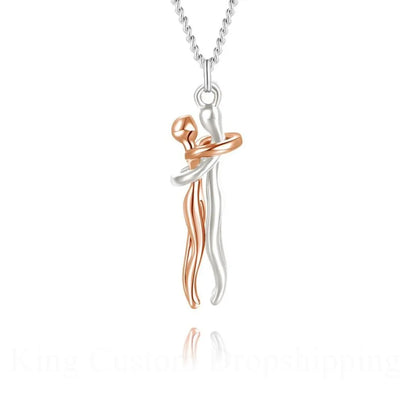 Hug Couples Necklace A Symbol of Love & Connection!