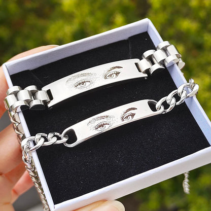 Personalized Eyes Photo Couple Bracelet A Unique & Meaningful Gift