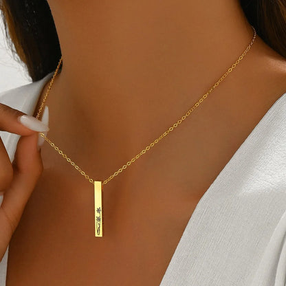Personalized Birth Month Flower Name Necklace  A Unique Touch of Nature & Identity