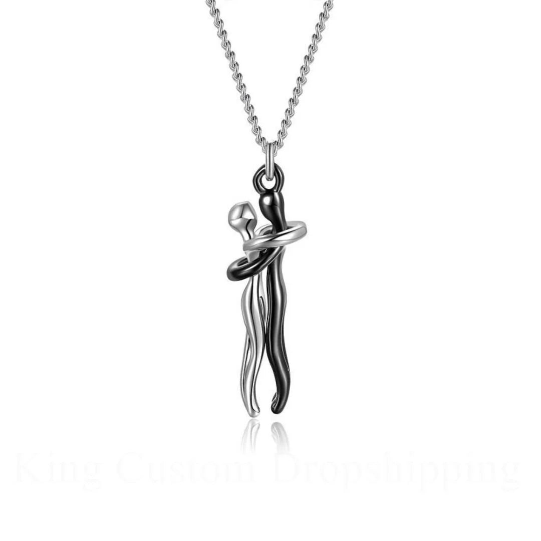 Hug Couples Necklace A Symbol of Love & Connection!
