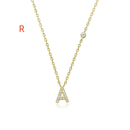 Luxury Gold & Silver A-Z Initial Necklace  Dazzling CZ Pendant for Women
