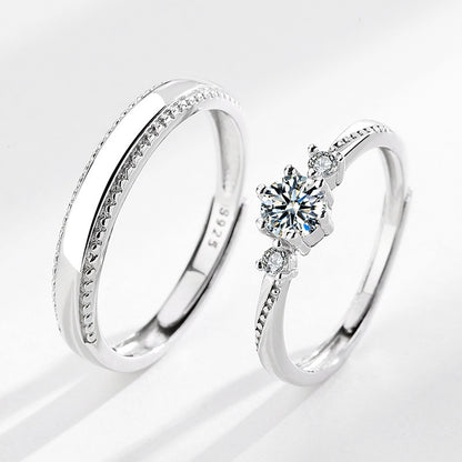Love At First Sight Diamond-Set Couple Rings A Symbol of Eternal Love