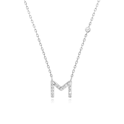 Luxury Gold & Silver A-Z Initial Necklace  Dazzling CZ Pendant for Women