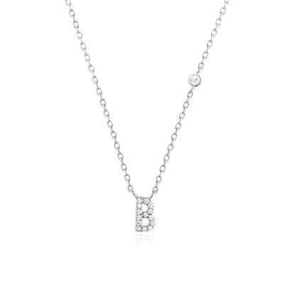 Luxury Gold & Silver A-Z Initial Necklace  Dazzling CZ Pendant for Women