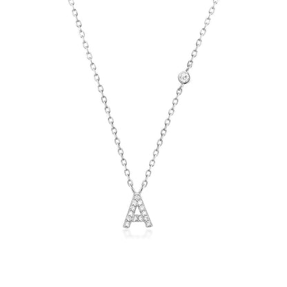 Luxury Gold & Silver A-Z Initial Necklace  Dazzling CZ Pendant for Women