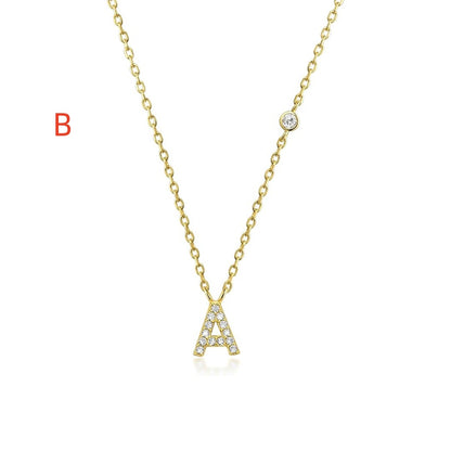 Luxury Gold & Silver A-Z Initial Necklace  Dazzling CZ Pendant for Women