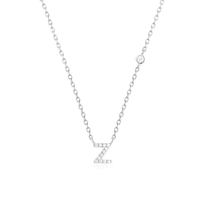 Luxury Gold & Silver A-Z Initial Necklace  Dazzling CZ Pendant for Women