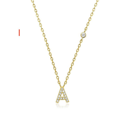 Luxury Gold & Silver A-Z Initial Necklace  Dazzling CZ Pendant for Women