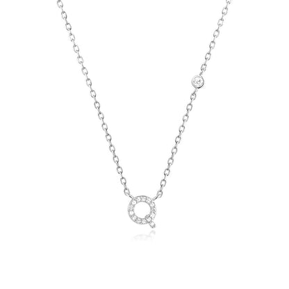 Luxury Gold & Silver A-Z Initial Necklace  Dazzling CZ Pendant for Women